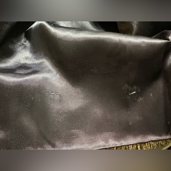 Gold & Black Fringed & Fully Embellished Sleeveless Gown - Picture 14 of 14